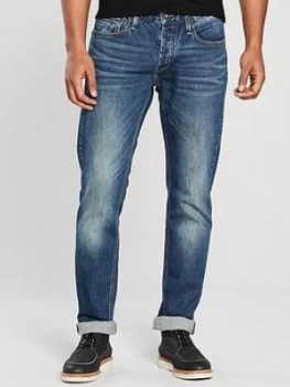 Image of Denham Comfort Slim Jean, Active Dark Blue, Size 30, Length Regular, Men