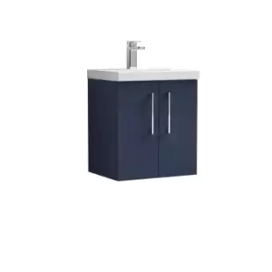 Image of Nuie Arno 500mm Wall Hung 2 Door Vanity & Thin-Edge Basin Electric Blue