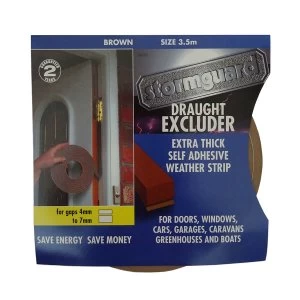 Image of Stormguard 3.5m Thick Weatherstrip - Brown