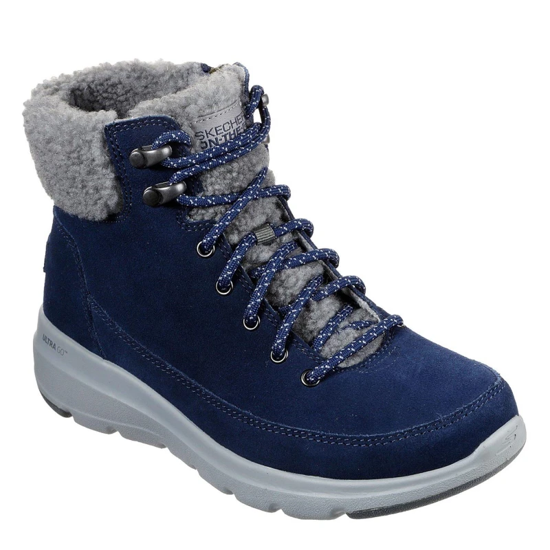 Image of Skechers Glacial Ultra Snug Boots Womens - Blue Blue 3