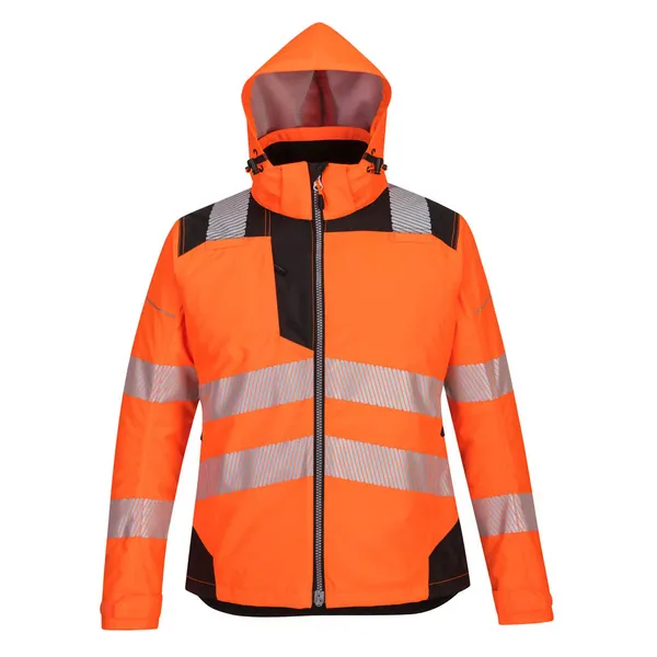 Image of Oxford Weave 300D PW3 Womens Class 2 Hi Vis Jacket PW382OBRXXXL Colour: Orange / Black