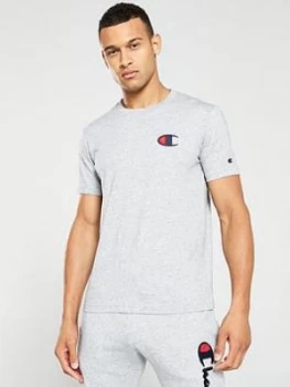 Image of Champion Logo T-Shirt - Grey Marl, Size L, Men