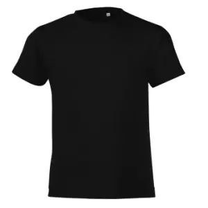 Image of SOLS Childrens/Kids Regent Short Sleeve Fitted T-Shirt (8 Years) (Deep Black)