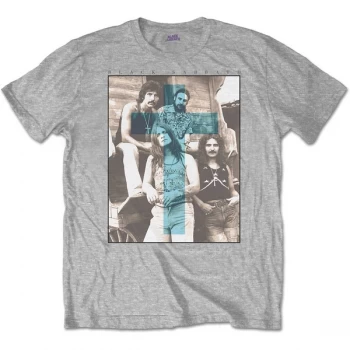 Image of Black Sabbath - Blue Cross Unisex Small T-Shirt - Grey