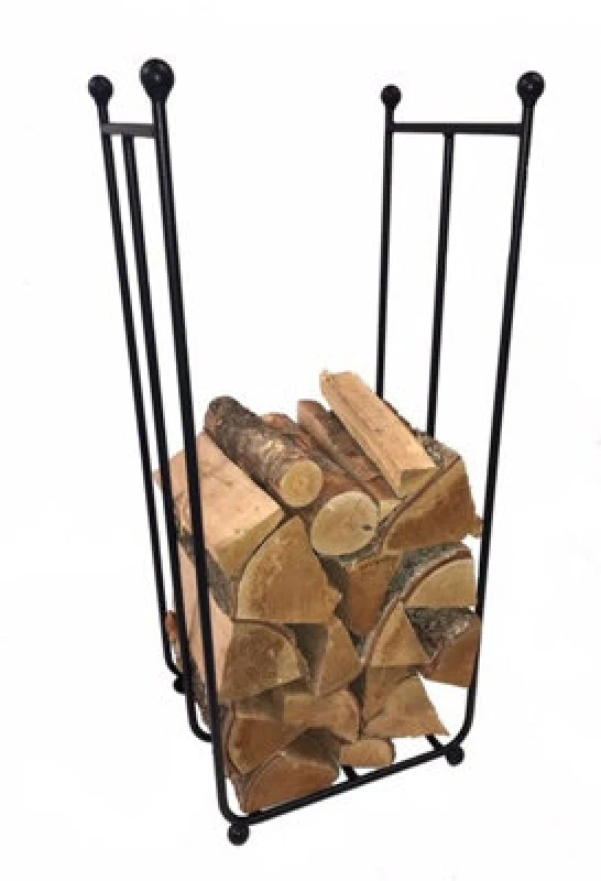 Image of Poppy Forge Log Rack Tall - Steel - L30.5 X W34.3 X H85.1cm - Black