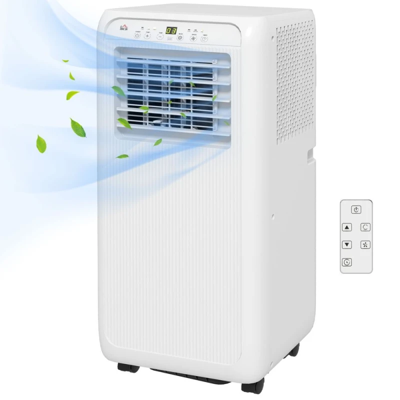 Image of Homcom 9,000 Btu Portable Air Conditioner W/ Dehumidifier, White 823-057V71WT