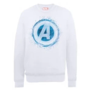 Image of Marvel Avengers Assemble Glowing Logo Sweatshirt - White - M