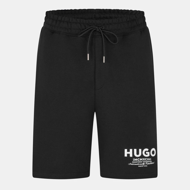 Image of Hugo Mens Nomario Fleece Jogger Shorts Black 005 male S