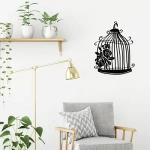 Image of Cage Black Decorative Metal Wall Accessory