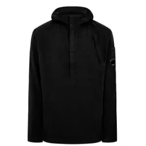 Image of CP Company Gabardine Hooded Overshirt - Black
