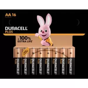 Image of Duracell Plus-AA CP16 AA battery Alkali-manganese 1.5 V 16 pc(s)