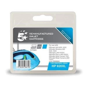 Image of 5 Star Office HP 920XL Cyan Ink Cartridge