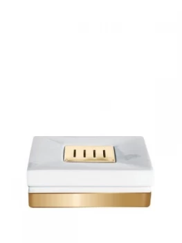 Image of Spirella Roma White- Gold Soap Dish
