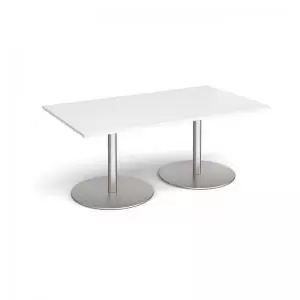 Image of Eternal rectangular boardroom table 1800mm x 1000mm - brushed steel