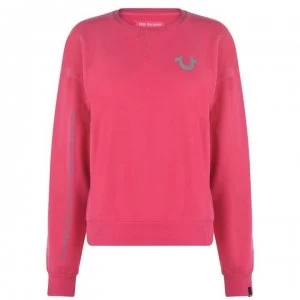 Image of TRUE RELIGION Reflective Crew Sweatshirt - Berry 5101
