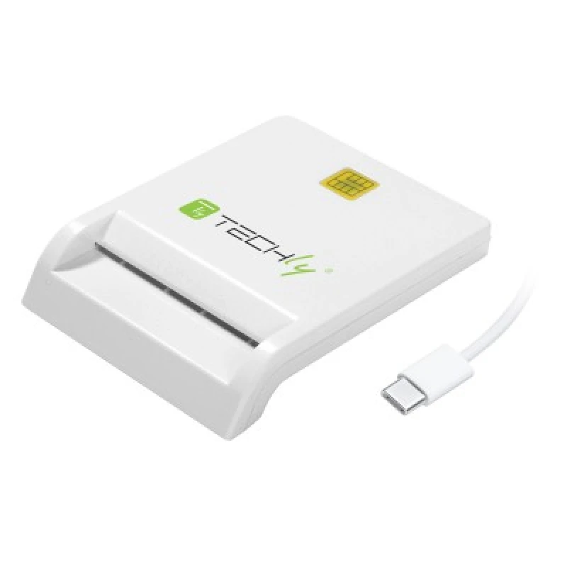 Image of Techly I-CARD-CAM-USB2TYC smart card reader Indoor USB USB 2.0 White