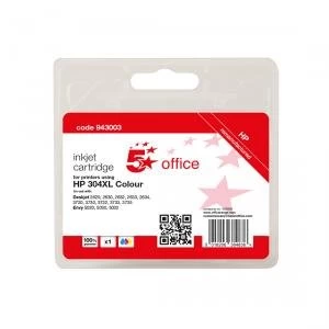 Image of 5 Star Office HP 304XL Tri Colour Ink Cartridge