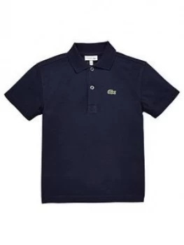 Image of Lacoste Sports Boys Short Sleeve Polo Shirt - Navy