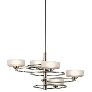 Image of Multi Arm Chandelier 4 Light Classic Pewter Finish, G9