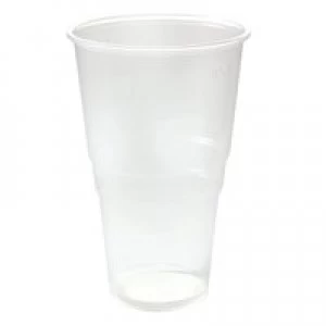 Image of Value Flexiglass 1 Pint Clear Plastic Glass (Pack 50)