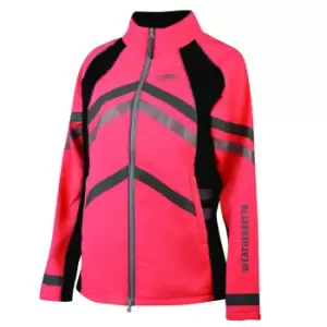 Image of Weatherbeeta Childrens/Kids Reflective Fleece Lined Soft Shell Jacket (M) (Hi Vis Pink)