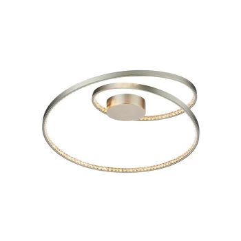 Image of Endon Lighting Eternity - Integrated LED Flush Matt Nickel Plate & Crystal (K5) Detail Dimmable IP20