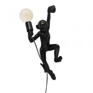 Image of George Monkey Wall Light in Matt Black