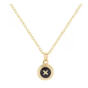 Image of Ted Baker Ladies Gold Plated Elvina Enamel Mini Button Pendant Necklace