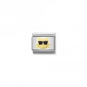 Image of Nomination Composable Classic Gold Cat Glasses Link 030272/44