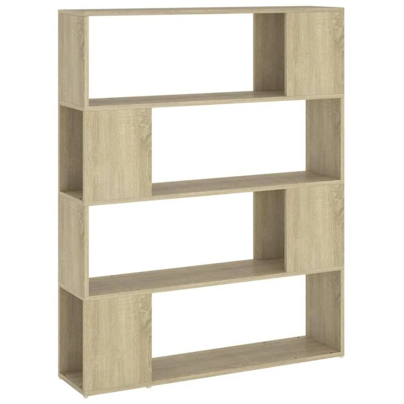 Image of VIDAXL Book Cabinet Room Divider Sonoma Oak 100x24x124cm Vidaxl 8720286651476