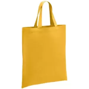 Image of Brand Lab Cotton Short Handle Shopper Bag (One Size) (Mustard Yellow)