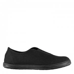 Image of Slazenger Canvas Slip On Childrens - Black