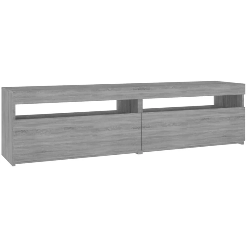 Image of VIDAXL TV Cabinet with LED Lights 2 pcs Grey Sonoma 75x35x40cm Vidaxl 8720286931912