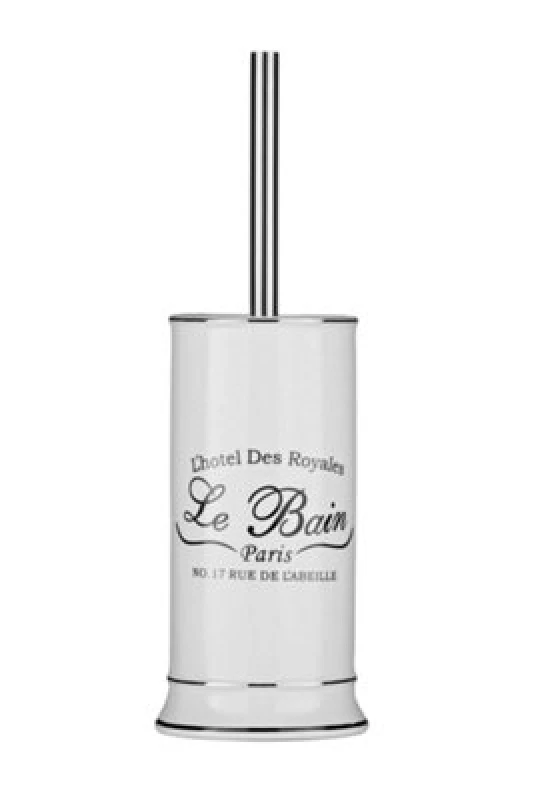 Image of Premier Housewares Le Bain Toilet Brush, Rustic French Design White