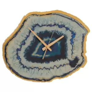Image of Celina Blue Agate Effect Wall Clock