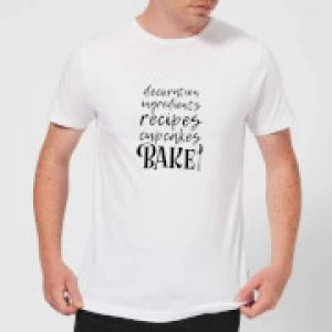 Image of Baking Words T-Shirt - White - 4XL