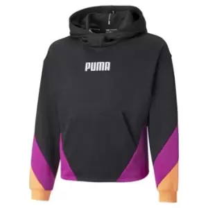 Image of Puma Long Sleeve Hoodie Junior Girls - Black