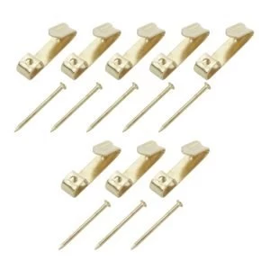 Image of BQ Brass Effect Picture Hook Pack of 8