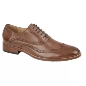 Image of Goor Mens 5 Eye Wing Capped Oxford Brogues (14 UK) (Brown)
