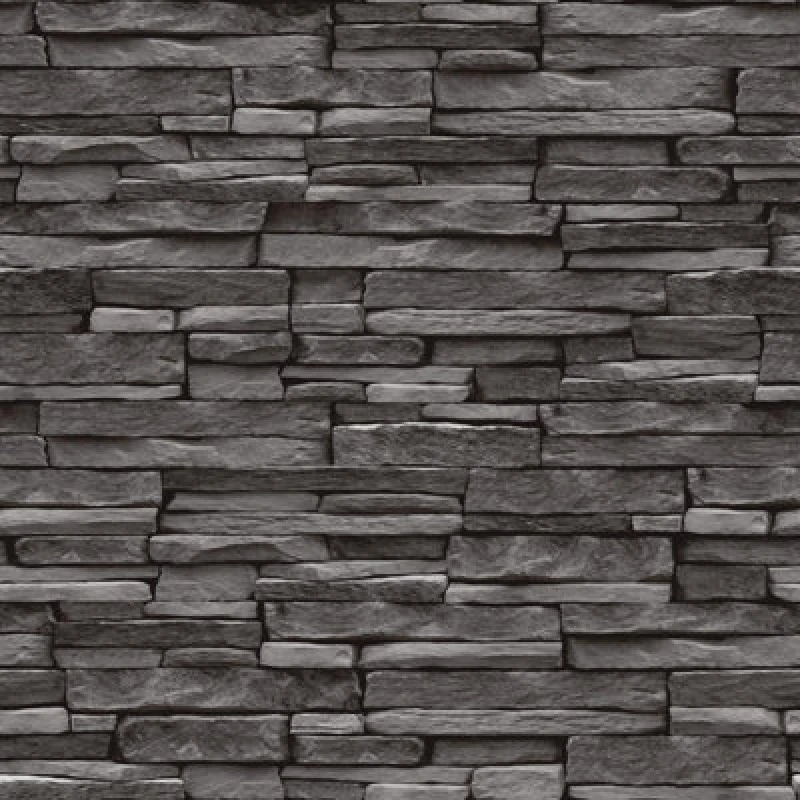 Image of HOLDEN Holden - Thornton Wallpaper Decor 3D Slate Brick Effect Black Charcoal Modern WL-12865