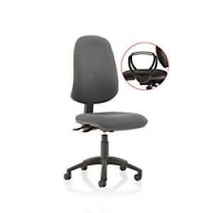 Image of Task Office Chair Eclipse XL III Lever Charcoal Fabric With Loop Arms