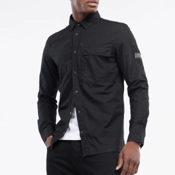 Image of Barbour International Mens Rapid Overshirt - Black - M