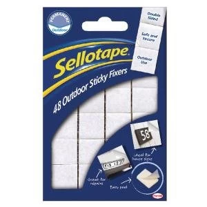 Image of Sellotape Sticky Fixers Outdoor 20x20mm Pack of 48 783895