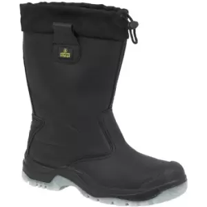 Image of Amblers Steel FS209 Safety Pull On / Mens Boots / Riggers Safety (13 UK) (Black) - Black