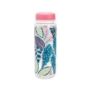 Image of Sass & Belle Variegated Leaves Clear Water Bottle