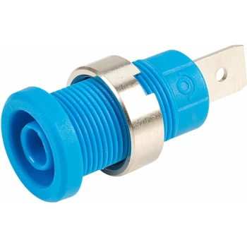 Image of 3266-C-Bl Blue Shrouded Socket (6.3mm Faston) - PJP