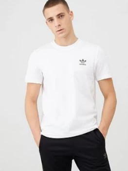 Image of adidas Originals Camo Logo Essential T-Shirt - White Size M Men