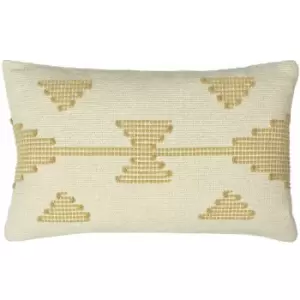 Image of Furn Sonny Geometric Stitch 100% Cotton Cushion Cover, Honey, 30 x 50 Cm