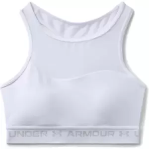 Image of Under Armour Mid Impact Crossback Sports Bra - White