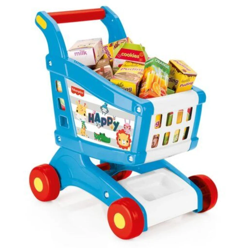 Image of Dolu Fisher Price Shopping Cart & Accessories in Blue Blue Unisex